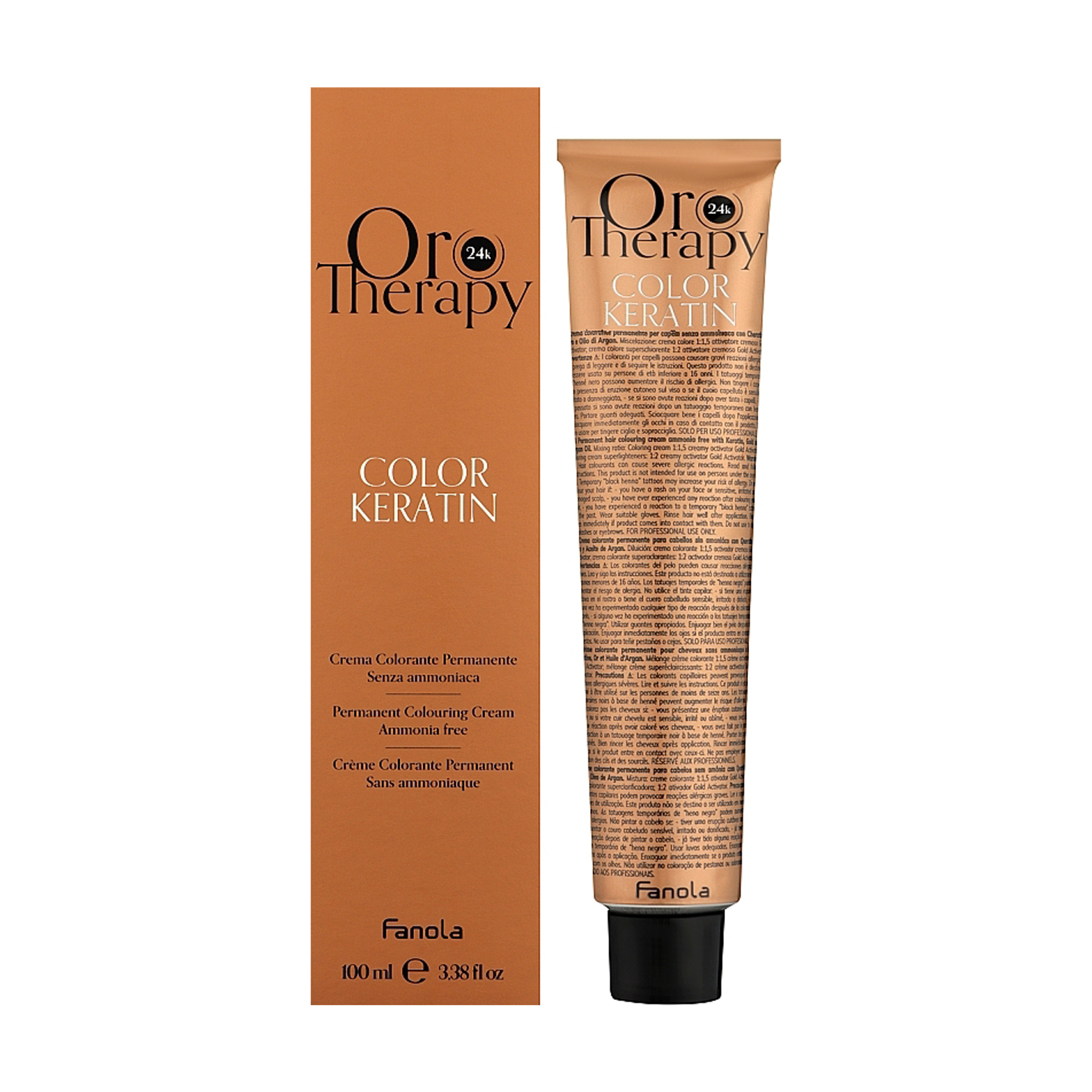Безаміачна крем-фарба для волосся Fanola Oro Therapy Color Keratin Oro Puro 8.31 Light Blonde Sandy, 100 мл