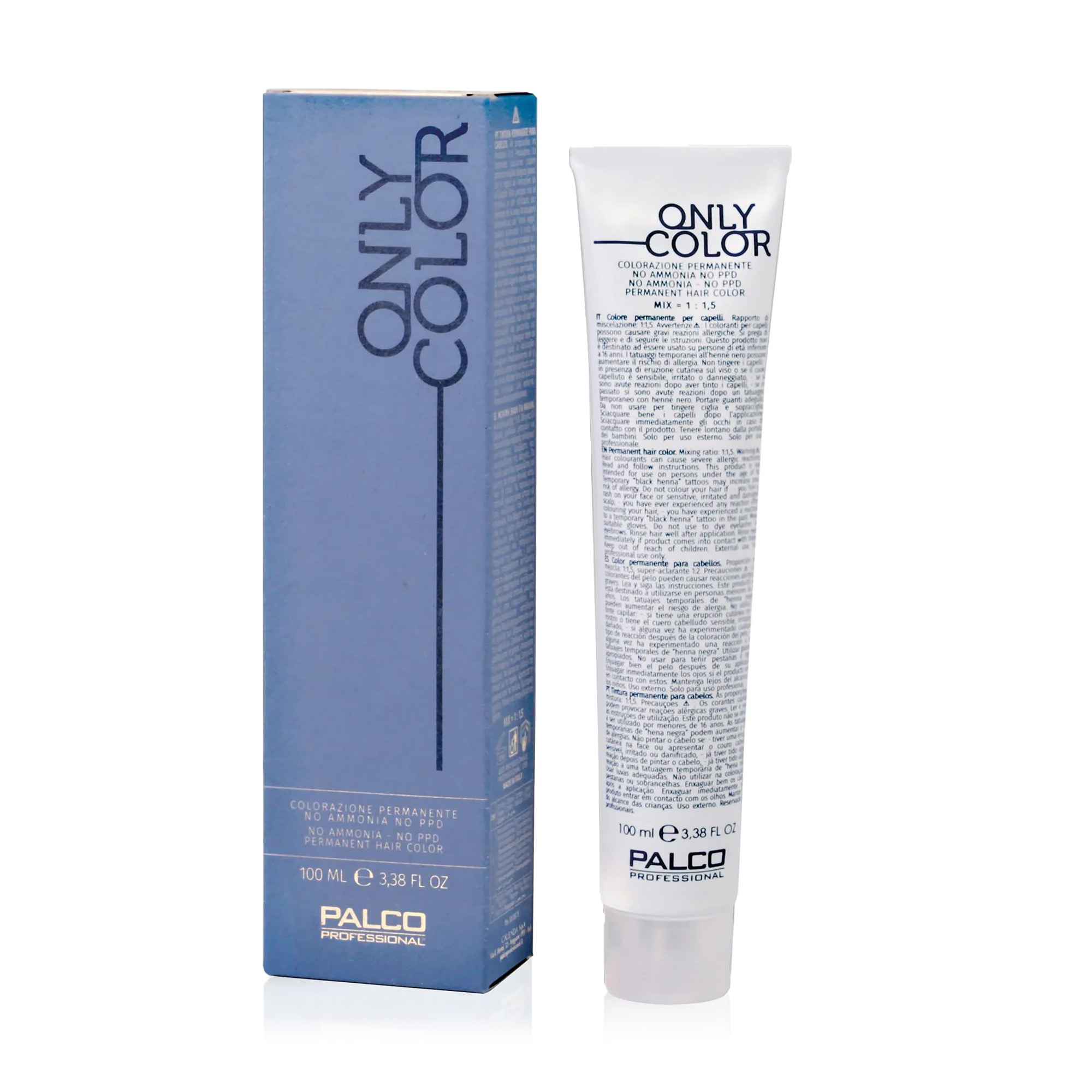Безаміачна крем-фарба для волосся Palco Professional Only Color 1.0 Чорний, 100 мл